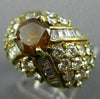 ESTATE LARGE 2.70CT WHITE & ORANGE DIAMOND 18KT YELLOW GOLD 3D ANNIVERSARY RING