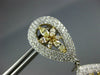 ESTATE EXTRA LARGE 27.5CT WHITE & FANCY YELLOW DIAMOND 18K GOLD HANGING EARRINGS