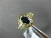 ESTATE .80CT DIAMOND & AAA SAPPHIRE 14KT YELLOW GOLD 2 ROW OVAL ENGAGEMENT RING