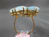 EXTRA LARGE 15.25CT DIAMOND & AAA BLUE QUARTZ 14KT WHITE & ROSE GOLD FLOWER RING