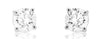 ESTATE .95CT DIAMOND 14KT WHITE GOLD 3D CLASSSIC 4 PRONG SOLITAIRE STUD EARRINGS