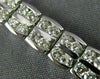 ANTIQUE LONG 2.10CT DIAMOND 14KT WHITE GOLD 3D CLASSIC WAVE LINK BRACELET #18312