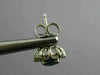 ESTATE 2.36CT DIAMOND & AAA SAPPHIRE 14KT WHITE GOLD FLOWER STUD EARRINGS #26438