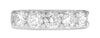 ESTATE LARGE 2.0CT DIAMOND 14K WHITE GOLD CLASSIC 5 STONE ROUND ANNIVERSARY RING