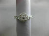 ESTATE .58CT ROUND DIAMOND 18KT WHITE GOLD DOUBLE HALO ENGAGEMENT PROMISE RING