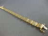 ESTATE WIDE 3.02CT DIAMOND 14KT YELLOW GOLD 3D MULTI ROW CHANNEL TENNIS BRACELET