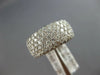 LARGE 2.67CT DIAMOND 14KT WHITE GOLD 3D MULTI ROW PAVE CLASSIC ANNIVERSARY RING