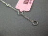 ESTATE .46CT DIAMOND 18KT WHITE GOLD 3D HEART SHAPE BY THE YARD SQUARE NECKLACE