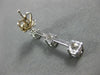 ESTATE .88CT DIAMOND 14KT WHITE GOLD PAST PRESENT FUTURE HANGING EARRINGS #14438