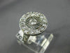 ESTATE WIDE .77CT DIAMOND 18KT WHITE GOLD FILIGREE OPEN CIRCULAR RING #21265