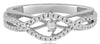 ESTATE .32CT DIAMOND 14KT WHITE GOLD 3D SOLITAIRE INFINITY DANCING LOVE RING