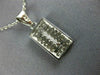 ESTATE .35CT DIAMOND 14KT WHITE GOLD 3D CLASSIC INVISIBLE PRINCESS PENDANT #585