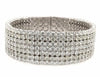 EXTRA LARGE 38.19CT DIAMOND 18K WHITE GOLD 3D MULTI ROW ETERNITY TENNIS BRACELET