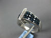 4.66CT DIAMOND &AAA SAPPHIRE 18K WHITE GOLD PRINCESS &ROUND INVISIBLE CROWN RING