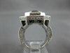EXTRA LARGE 6.45CT DIAMOND & AAA SAPPHIRE 18KT WHITE GOLD ENGAGEMENT RING #27473