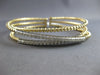 LARGE 1.30CT DIAMOND 14KT 2 TONE GOLD 3D FLEXIBLE MULTI ROW CUFF BANGLE BRACELET