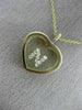 ESTATE .12CT DIAMOND 14KT YELLOW GOLD 3D CLASSIC N INITIAL HEART PENDANT #22997