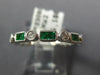 .65CT DIAMOND & AAA EMERALD 18K WHITE GOLD 3D PRINCESS FILIGREE ANNIVERSARY RING