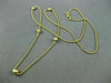 ESTATE LONG 14KT YELLOW GOLD BEAD BY THE YARD ITALIAN DIAMOND CUT NECKLACE 24937