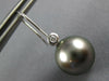 ESTATE .06CT DIAMOND & AAA TAHITIAN PEARL 18K WHITE GOLD ETOILE HANGING EARRINGS