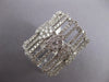 EXTRA LARGE 2.16CT DIAMOND 18KT WHITE GOLD 3D MULTI BAR PEAR SHAPE COCKTAIL RING