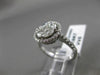 ESTATE LARGE 1.20CT MULTI SHAPE DIAMOND 18KT WHITE GOLD 3D HALO RING #22490