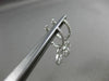 ESTATE .47CT DIAMOND 18K WHITE GOLD 3D FLOWER CIRCLE OF LIFE HUGGIE EARRINGS VVS