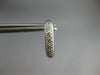 .50CT DIAMOND 14KT WHITE GOLD 3D CLASSIC ROUND PAVE HUGGIE HOOP HANGING EARRINGS
