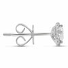 ESTATE .57CT DIAMOND 18KT WHITE GOLD 3D ROUND HALO MARTINI STUD LOVE EARRINGS