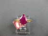 ESTATE 1.63CT RUBY 14KT YELLOW GOLD 3D CLASSIC PEAR SHAPE SOLITAIRE FUN RING