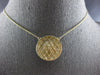ESTATE LARGE 1.79CT DIAMOND 14KT YELLOW GOLD ROUND PAVE CIRCULAR LOVE NECKLACE