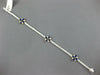 ESTATE WIDE 6.66CT DIAMOND & AAA SAPPHIRE 14K 2 TONE GOLD FLOWER TENNIS BRACELET