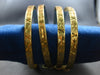 WIDE HANDCRAFTED 18KT YELLOW GOLD MIDDLE EASTERN BANGLE BRACELET SET 28185-28188