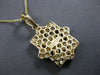 LARGE 1.58CT DIAMOND 14KT YELLOW GOLD 3D GEOMETRICAL FILIGREE FLOATING PENDANT
