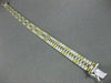 ESTATE WIDE 14K 2 TONE GOLD SOLID DIAMOND CUT HANDCRAFTED ITALIAN BRACELET 22787
