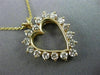 ESTATE .64CT ROUND DIAMOND 14KT YELLOW GOLD CLASSIC OPEN HEART PENDANT  #19214