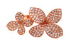 LARGE 1.34CT DIAMOND 18KT ROSE GOLD 3D 4 LEAF CLOVER FLOWER BUTTERFLY LOVE RING