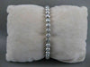ESTATE 3.0CT ROUND DIAMOND 14K WHITE GOLD 3D CLASSIC BEZEL TENNIS BRACELET 11017