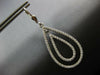 LARGE 1.60CT DIAMOND 14KT WHITE GOLD DOUBLE TEAR DROP LEVERBACK HANGING EARRINGS