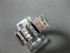 ESTATE WIDE 1.37CT DIAMOND 14K WHITE GOLD CLASSIC 3 ROW WEDDING ANNIVERSARY RING