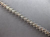 ESTATE 1.02CT DIAMOND 14KT WHITE GOLD 3D CLASSIC ROUND S MULTI WAVE FUN BRACELET
