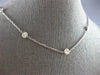 ESTATE 1.64CT DIAMOND 14KT WHITE GOLD 5 STONE DIAMOND BY THE YARD NECKLACE #380