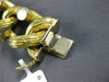 ESTATE WIDE & LONG 18KT WHITE & YELLOW GOLD 3D SOLID LINK BRACELET