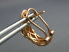 ESTATE .18CT DIAMOND 14KT ROSE GOLD MESH CRISS CROSS X CLIP ON HANGING EARRINGS