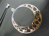 ESTATE LARGE .60CT DIAMOND 14KT WHITE & ROSE GOLD 3D GENDER SYMBOL HOOP EARRINGS