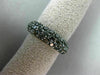 ESTATE 1.55CT BLACK DIAMOND 14KT WHITE GOLD 3 ROW SEMI ETERNITY ANNIVERSARY RING