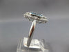 LARGE 2.11CT DIAMOND & AAA BLUE TOPAZ 14KT WHITE GOLD EMERALD CUT FILIGREE RING