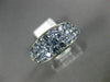 WIDE 1.50CT AAA TANZANITE 14KT WHITE GOLD 3D MULTI ROW FILIGREE ANNIVERSARY RING