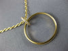 ESTATE .41CT DIAMOND 18KT YELLOW GOLD 3D CLASSIC CIRCLE OF LIFE FUN PENDANT