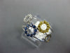.51CT DIAMOND & AAA BLUE & YELLOW SAPPHIRE 18KT WHITE GOLD 3D FUN OLYMPIC RING